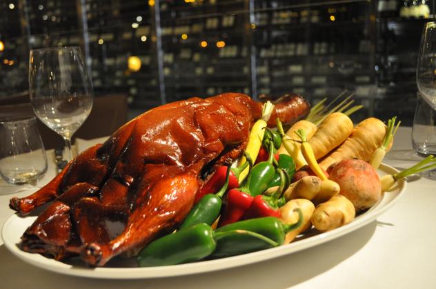 Chef Scott Drewno will prepare a traditional family-style holiday duck dinner for guests at The Source on Christmas Eve.  (Photo: Liz Libbrecht)